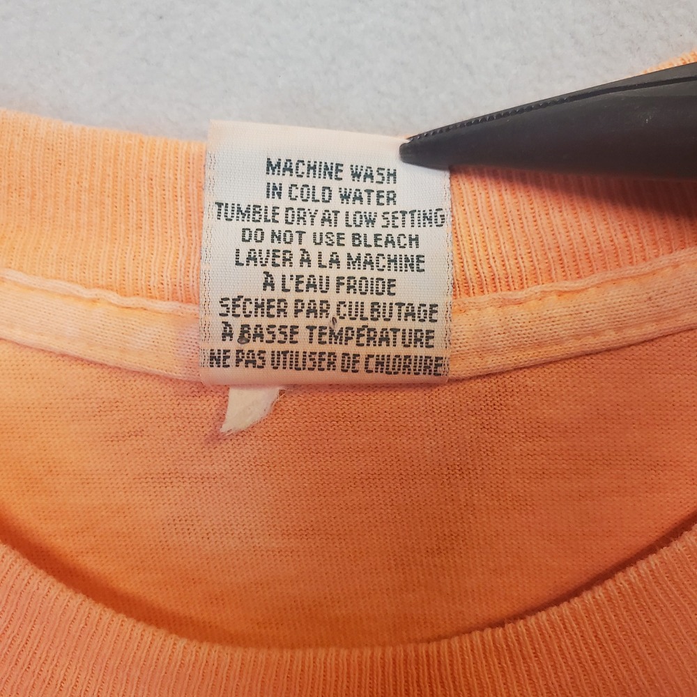 Vintage Boca Authentic Graphic T-Shirt Mens XXL Orange Faded VTG Spellout Tee - Picture 4 of 7